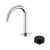 Serenity Progressive Basin Mixer Arc Spout with Marquina Black Handle Brushed Nickel [308796]