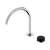 Serenity Progressive Bath or Kitchen Mixer Arc Spout with Marquina Black Handle Brushed Nickel [308702]