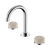 Serenity Basin Set Arc Spout with Rome Travertine Handle Chrome [309249]