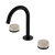Serenity Basin Set Arc Spout with Rome Travertine Handle Matte Black [308881]