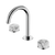 Serenity Basin Set Arc Spout with Arabescato Corchia Handle Chrome [309254]