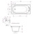 Aruba Rectangle Inset Bath 1520mm White [051364]