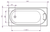 Aruba Rectangle Inset Bath 1665mm White [051365]