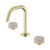 Serenity Basin Set Edge Spout with Rome Travertine Handle Brushed Gold [309216]