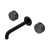 Serenity Wall Basin Set 185mm Spout with Verde Alpi Handle Matte Black [308995]