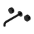 Serenity Wall Basin Set 220mm Spout with Metal Handle Matte Black [309156]