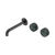 Serenity Wall Basin Set 185mm Offset Spout with Verde Alpi Handle Gunmetal [309256]