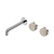 Serenity Wall Basin Set 185mm Offset Spout with Rome Travertine Handle Chrome [309251]
