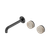 Serenity Wall Basin Set 185mm Offset Spout with Rome Travertine Handle Gunmetal [308977]