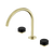 Serenity Bath or Kitchen Set Arc Spout with Marquina Black Handle Brushed Gold [309152]