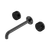 Serenity Wall Basin Set 220mm Spout with Marquina Black Handle Gunmetal [309193]