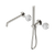 Serenity Progressive Shower System with Spout with Arabescato Corchia Handle and Slim Shower Brushed Nickel [308966]