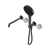 Serenity Progressive Shower System with Spout with Carrara Handle and Serenity Hand Shower Gunmetal [309019]