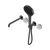 Serenity Progressive Shower System with Spout with Carrara Handle and Serenity Hand Shower Gunmetal [309019]