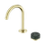 Serenity Progressive Basin Mixer Arc Spout with Verde Alpi Handle Brushed Gold [309066]