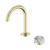 Serenity Progressive Basin Mixer Arc Spout with Arabescato Corchia Handle Brushed Gold [309073]