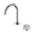 Serenity Progressive Basin Mixer Arc Spout with Arabescato Corchia Handle Chrome [308876]