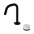 Serenity Progressive Basin Mixer Edge Spout with Arabescato Corchia Handle Matte Black [308955]