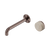 Serenity Progressive Wall Basin Mixer 185mm Spout with Rome Travertine Handle Brushed Bronze [309081]