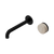 Serenity Progressive Wall Basin Mixer 185mm Spout with Rome Travertine Handle Matte Black [308958]
