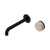 Serenity Progressive Wall Basin Mixer 185mm Spout with Rome Travertine Handle Matte Black [308958]