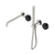 Serenity Progressive Shower System with Spout with Marquina Black Handle and Slim Shower Brushed Nickel [308980]