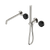 Serenity Progressive Shower System with Spout with Marquina Black Handle and Slim Shower Brushed Nickel [308980]