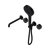 Serenity Progressive Shower System with Spout with Marquina Black Handle and Serenity Hand Shower Matte Black [308969]