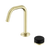 Serenity Progressive Basin Mixer Edge Spout with Marquina Black Handle Brushed Gold [309196]