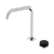 Serenity Progressive Bath or Kitchen Mixer Edge Spout with Marquina Black Handle Brushed Nickel [308865]