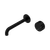 Serenity Progressive Wall Basin Mixer 185mm Spout with Marquina Black Handle Matte Black [308856]