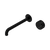 Serenity Progressive Wall Basin Mixer 220mm Spout with Marquina Black Handle Matte Black [309021]