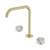 Serenity Bath or Kitchen Set Edge Spout with Arabescato Corchia Handle Brushed Gold [309311]
