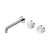 Serenity Wall Basin Set 185mm Offset Spout with Arabescato Corchia Handle Chrome [309300]