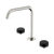 Serenity Bath or Kitchen Set Edge Spout with Marquina Black Handle Brushed Nickel [309305]