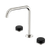 Serenity Bath or Kitchen Set Edge Spout with Marquina Black Handle Brushed Nickel [309305]