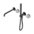 Serenity Progressive Shower System with Spout with Carrara Handle and Slim Shower Gunmetal [309367]