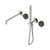 Serenity Progressive Shower System with Spout with Verde Alpi Handle and Slim Shower Brushed Nickel [309406]