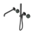 Serenity Progressive Shower System with Spout with Verde Alpi Handle and Slim Shower Gunmetal [309392]