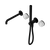 Serenity Progressive Shower System with Spout with Arabescato Corchia Handle and Slim Shower Matte Black [309386]