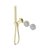 Serenity Progressive Shower System with Carrara Handle and Slim Shower Brushed Gold [309438]