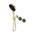 Serenity Progressive Shower System with Verde Alpi Handle and Serenity Hand Shower Brushed Gold [309366]