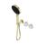 Serenity Progressive Shower System with Arabescato Corchia Handle and Serenity Hand Shower Brushed Gold [309364]