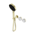 Serenity Progressive Shower System with Arabescato Corchia Handle and Serenity Hand Shower Brushed Gold [309364]