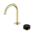 Serenity Progressive Basin Mixer Arc Spout with Marquina Black Handle Brushed Gold [309291]