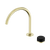 Serenity Progressive Bath or Kitchen Mixer Arc Spout with Marquina Black Handle Brushed Gold [309331]