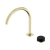 Serenity Progressive Bath or Kitchen Mixer Arc Spout with Marquina Black Handle Brushed Gold [309331]