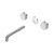 Serenity Wall Basin Set 185mm Spout with Carrara Handle Trim Kit Only Chrome [311330]