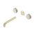 Serenity Wall Basin Set 185mm Spout with Rome Travertine Handle Trim Kit Only Brushed Gold [311312]