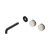 Serenity Wall Basin Set 160mm Offset spout with Rome Travertine Handle Trim Kit Only Matte Black [311215]